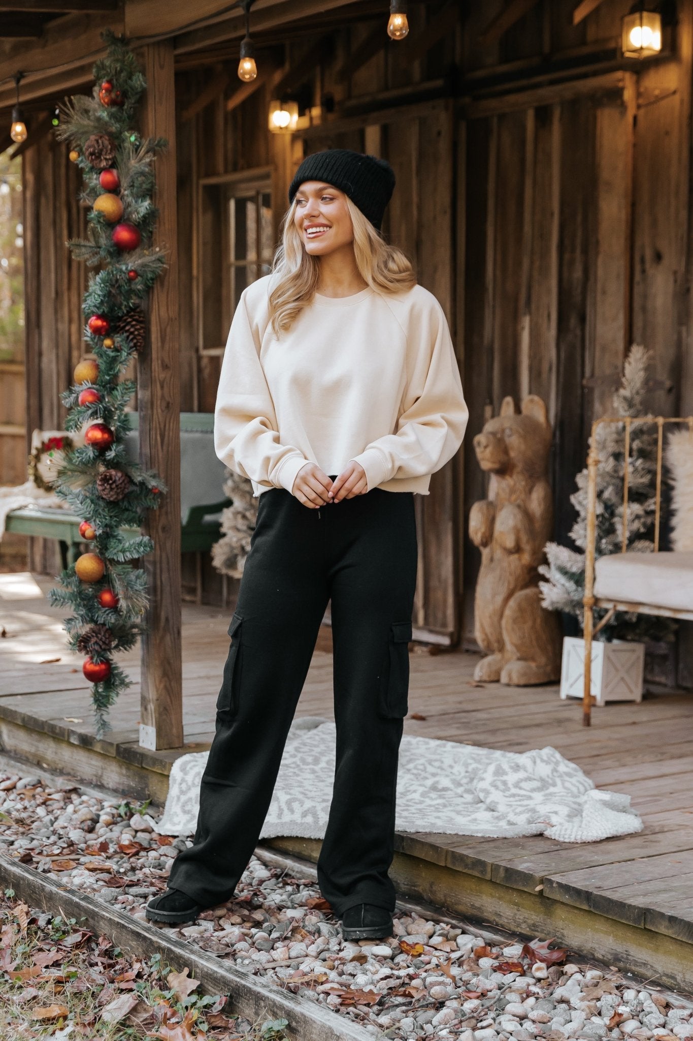 Jenna Cream Crew Neck Sweatshirt - Magnolia Boutique