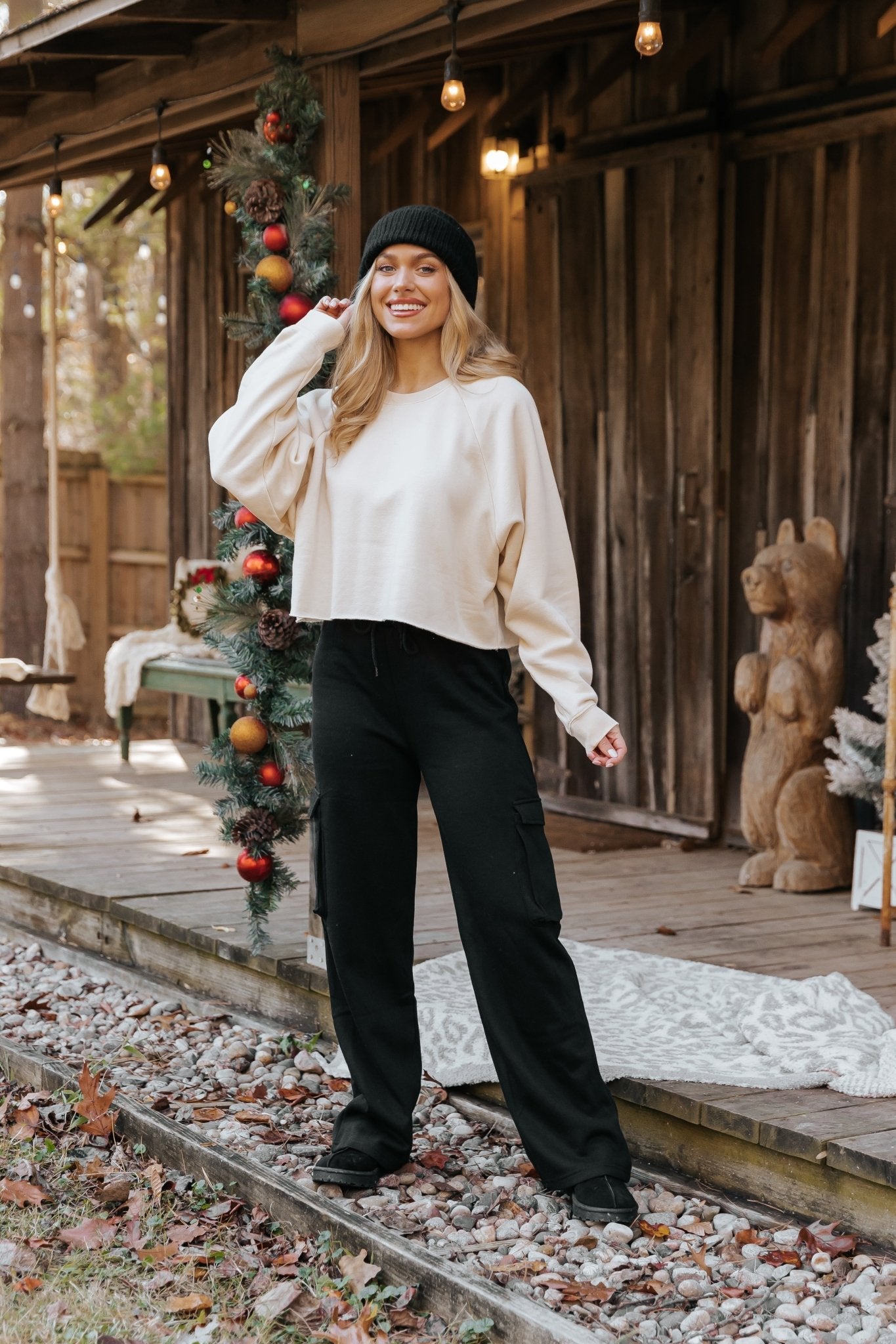 Jenna Cream Crew Neck Sweatshirt - Magnolia Boutique