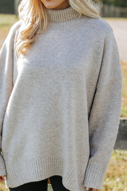 Joanna Brushed Turtleneck Sweater - Mocha - Magnolia Boutique