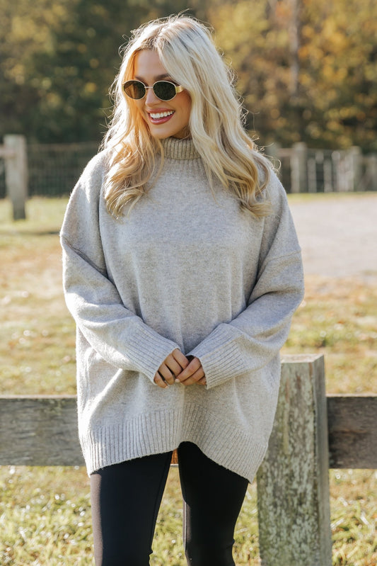 Joanna Brushed Turtleneck Sweater - Mocha - Magnolia Boutique