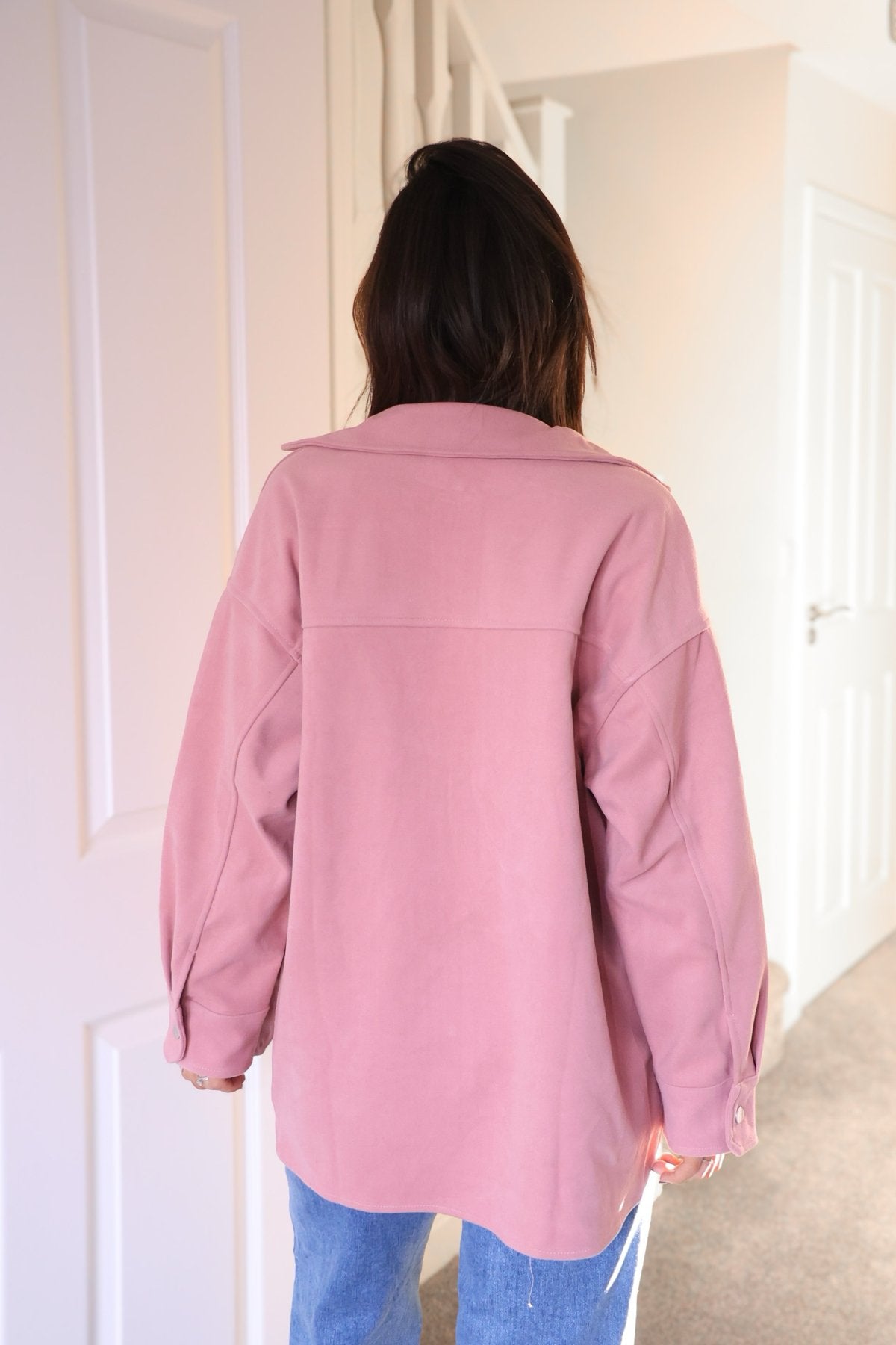 Jolene Pink Brushed Shacket - Magnolia Boutique