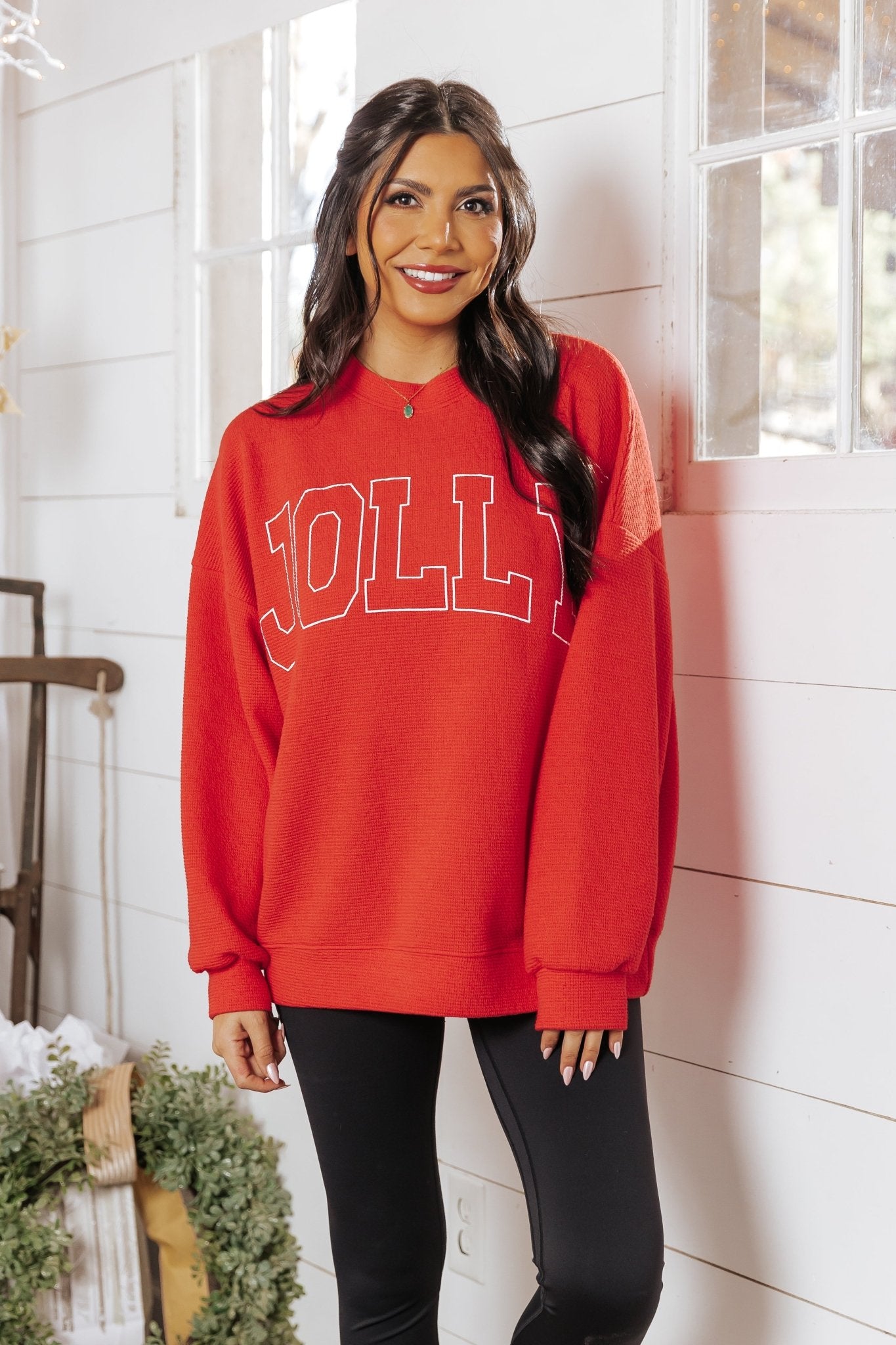 Jolly Red Graphic Sweatshirt - Magnolia Boutique