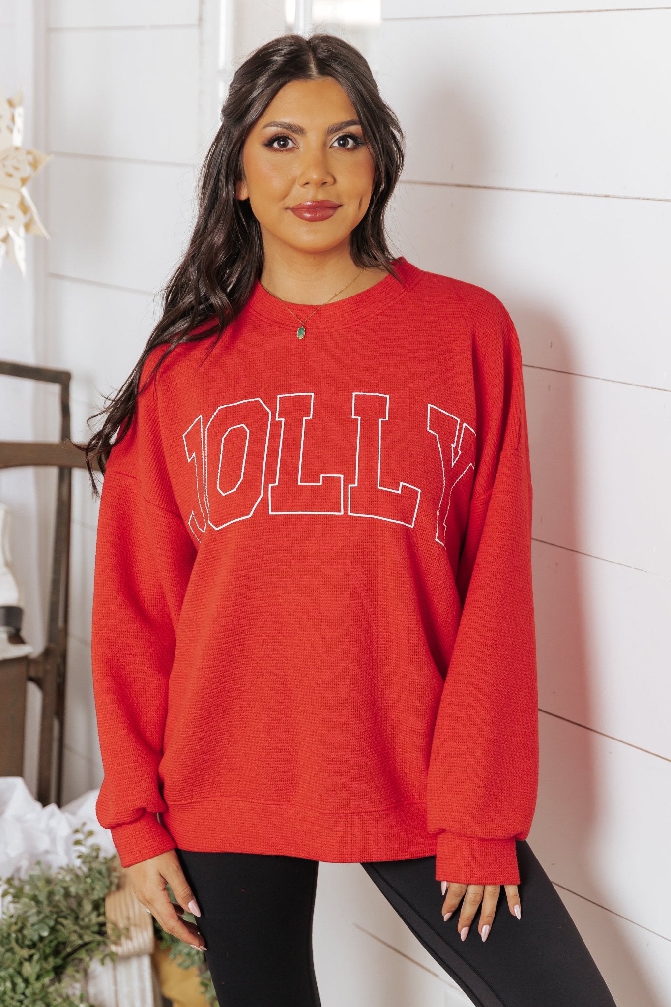 Jolly Red Graphic Sweatshirt - Magnolia Boutique