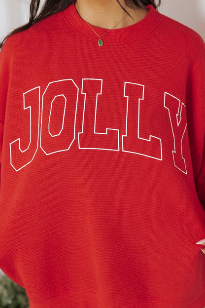 Jolly Red Graphic Sweatshirt - Magnolia Boutique