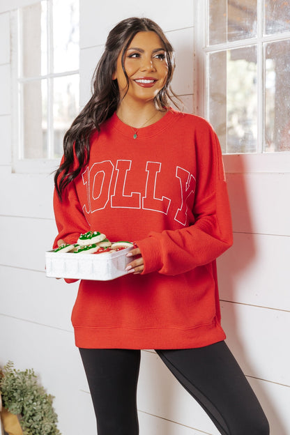 Jolly Red Graphic Sweatshirt - Magnolia Boutique