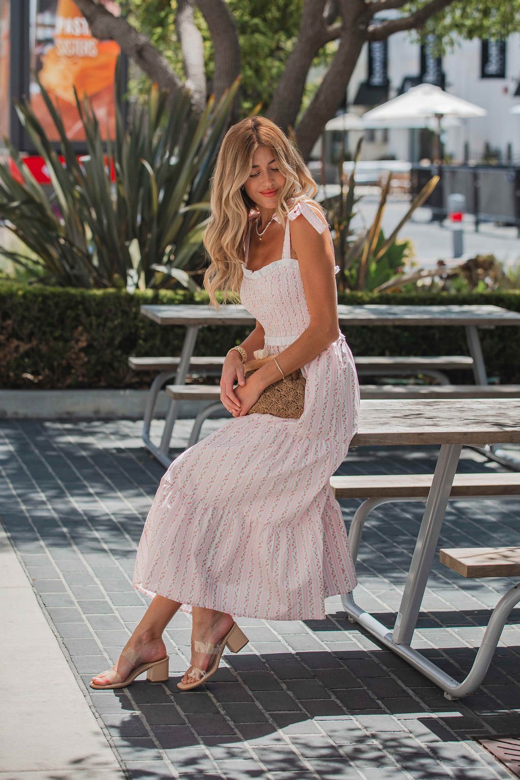 Women's Juliette Crochet Tiered Midi Dress - Pink Magnolia Boutique Women's Juliette Crochet Tiered Midi Dress - Pink Magnolia Boutique