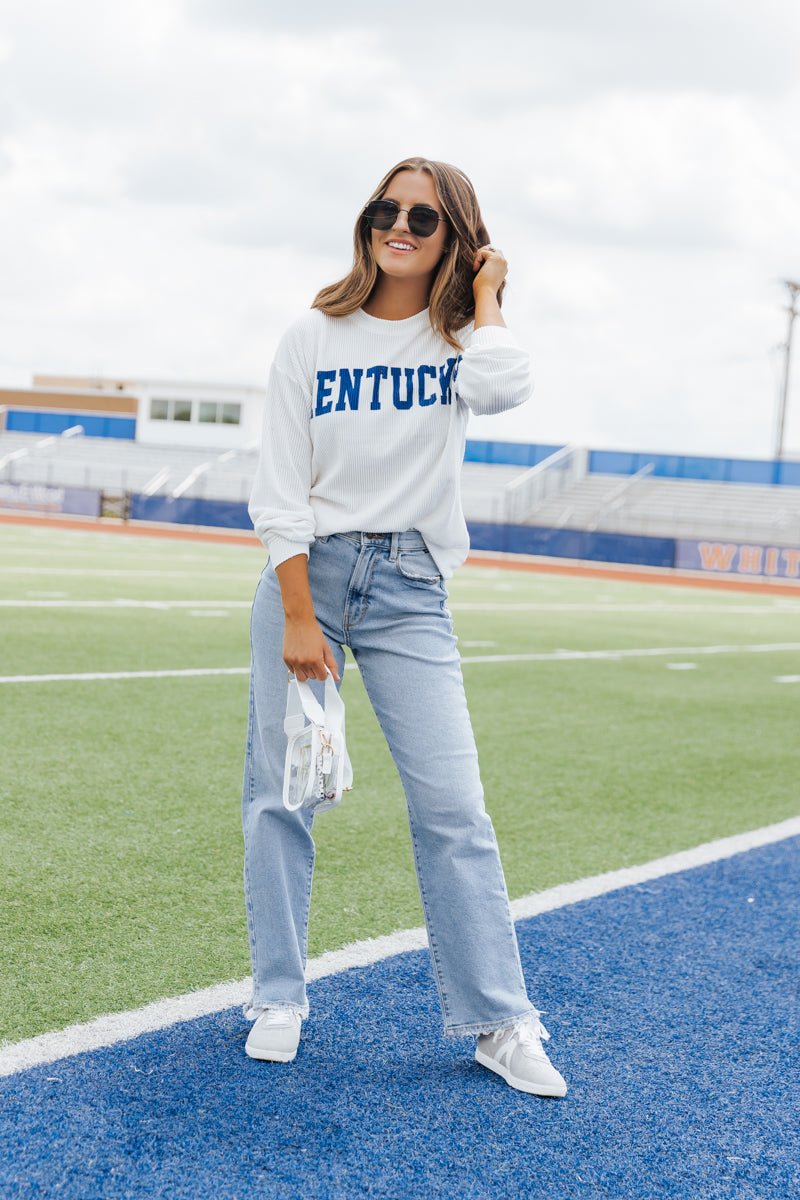 Kentucky Ribbed Pullover Sweatshirt - Magnolia Boutique