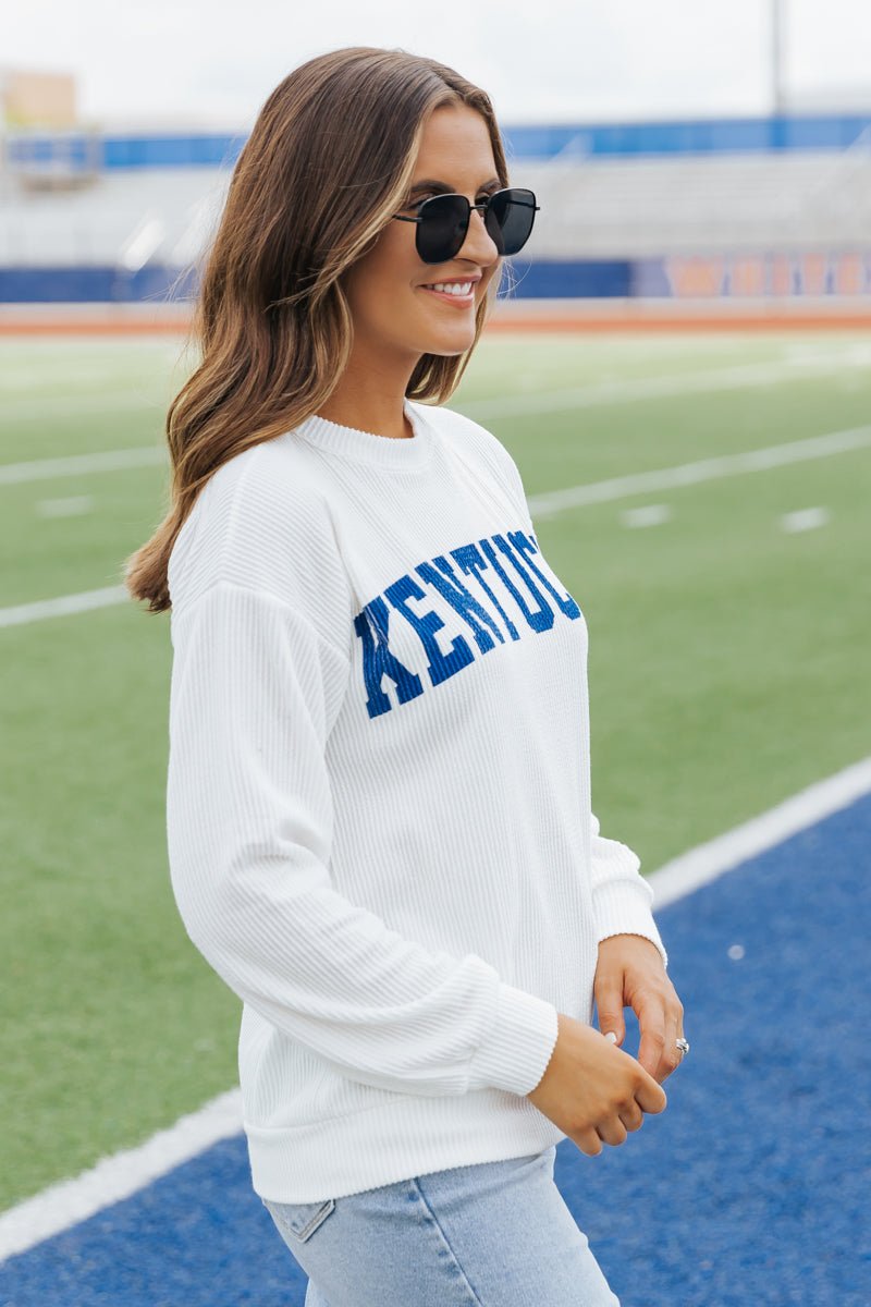 Kentucky Ribbed Pullover Sweatshirt - Magnolia Boutique