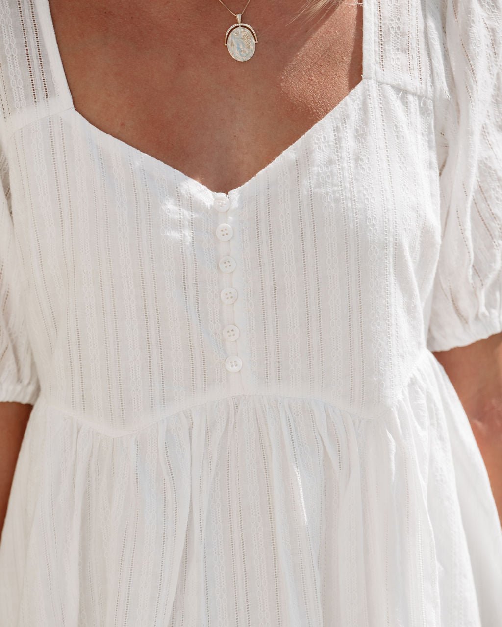 Layla White Sweetheart Mini Dress - Magnolia Boutique