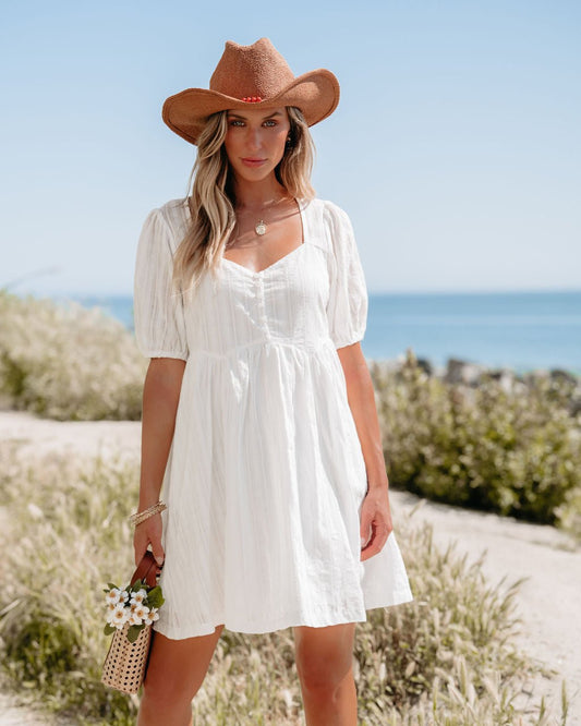 Layla White Sweetheart Mini Dress - Magnolia Boutique
