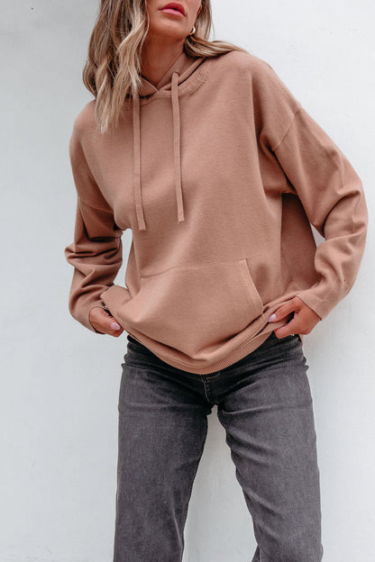 Light Brown Cashmere Hooded Sweatshirt | Pre Order - Magnolia Boutique