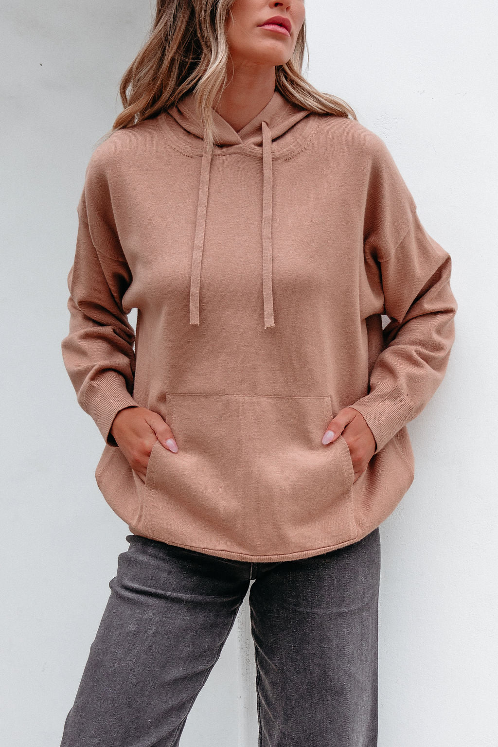 Light Brown Cashmere Hooded Sweatshirt | Pre Order - Magnolia Boutique