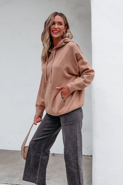 Light Brown Cashmere Hooded Sweatshirt | Pre Order - Magnolia Boutique