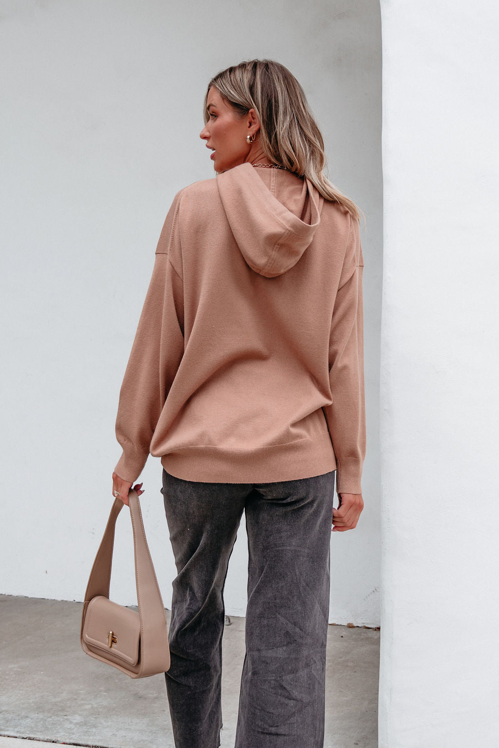 Light Brown Cashmere Hooded Sweatshirt | Pre Order - Magnolia Boutique