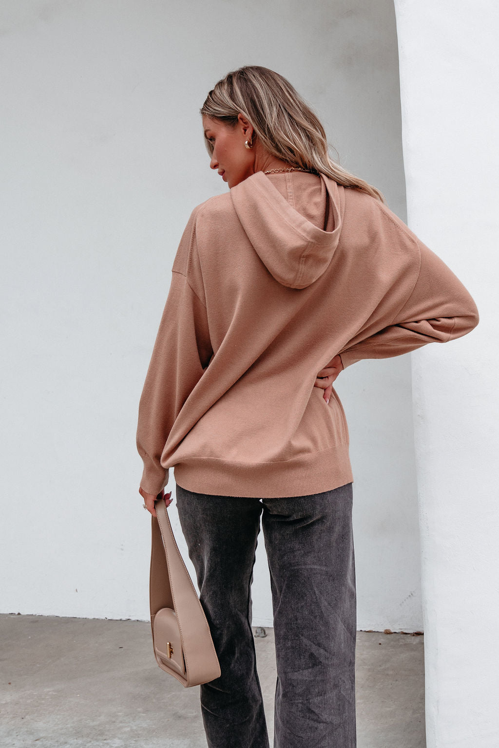 Light Brown Cashmere Hooded Sweatshirt | Pre Order - Magnolia Boutique