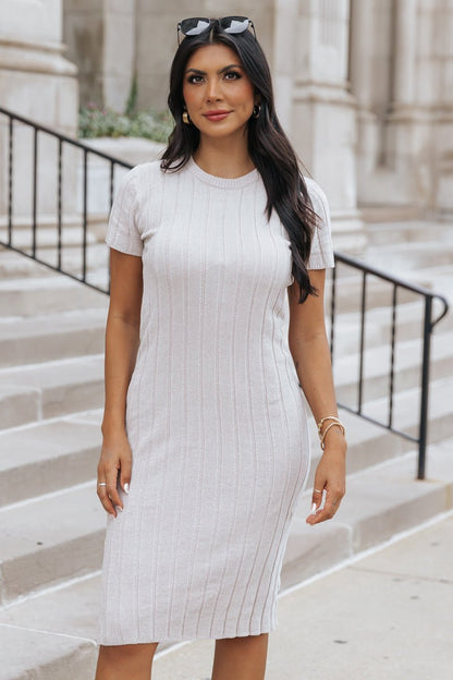 Light Grey Chenille Sweater Dress - Magnolia Boutique