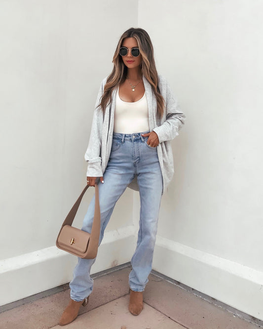 Make It Yours Grey Brushed Cardigan - Magnolia Boutique