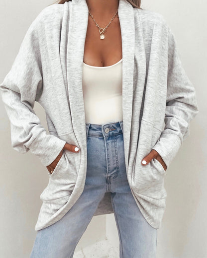 Make It Yours Grey Brushed Cardigan - Magnolia Boutique