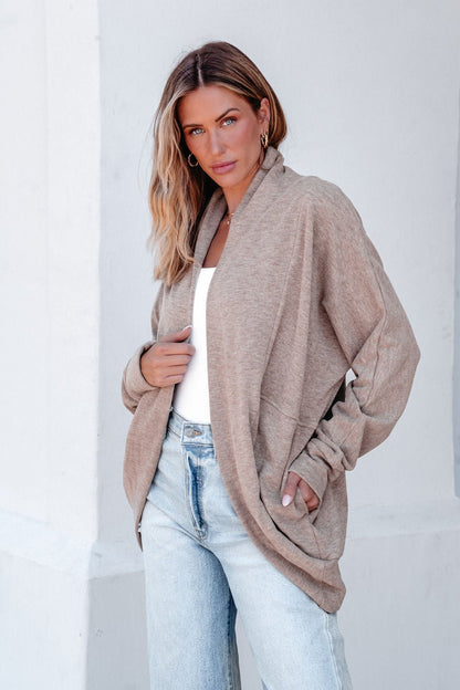 Make It Yours Taupe Brushed Cardigan | Pre Order - Magnolia Boutique