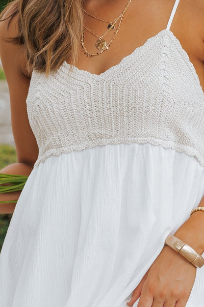 Marina White Crochet Midi Dress - Magnolia Boutique