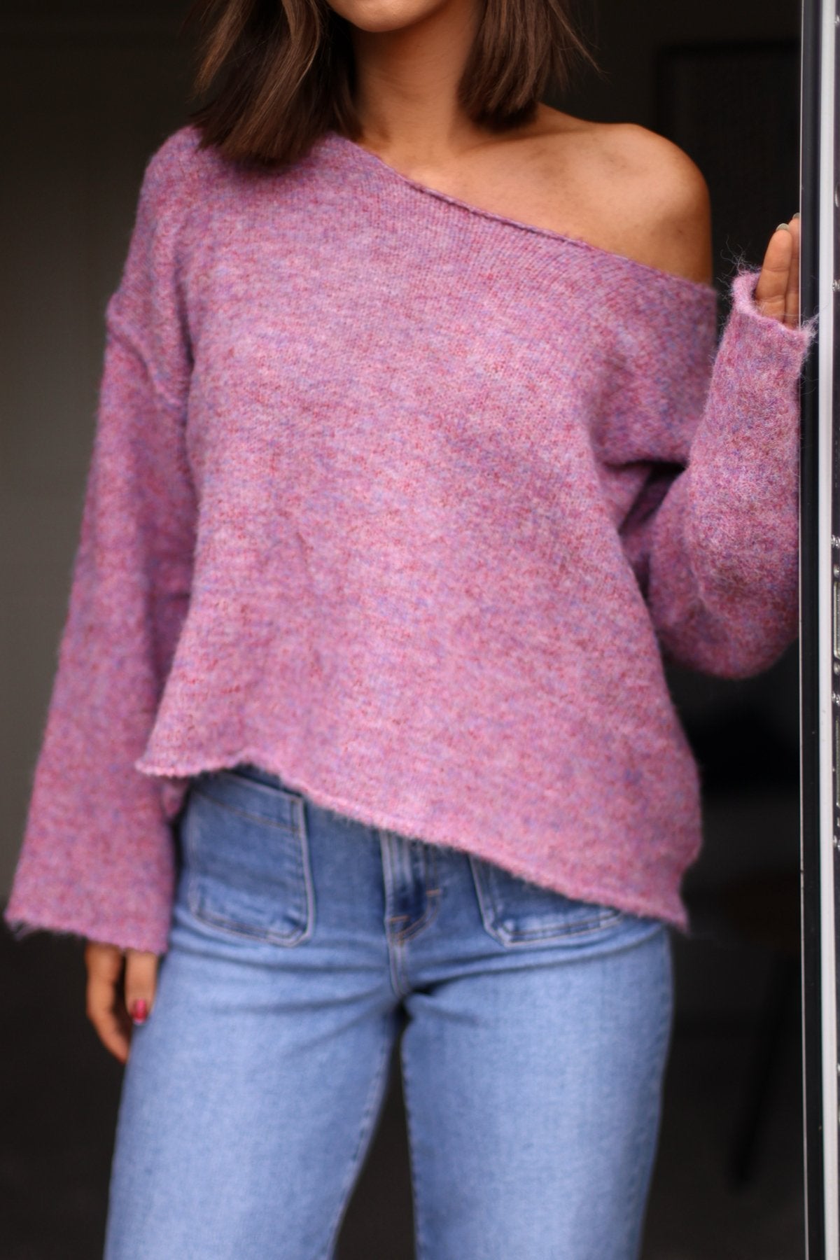 Melanie Dusty Pink Boat Neck Sweater - Magnolia Boutique