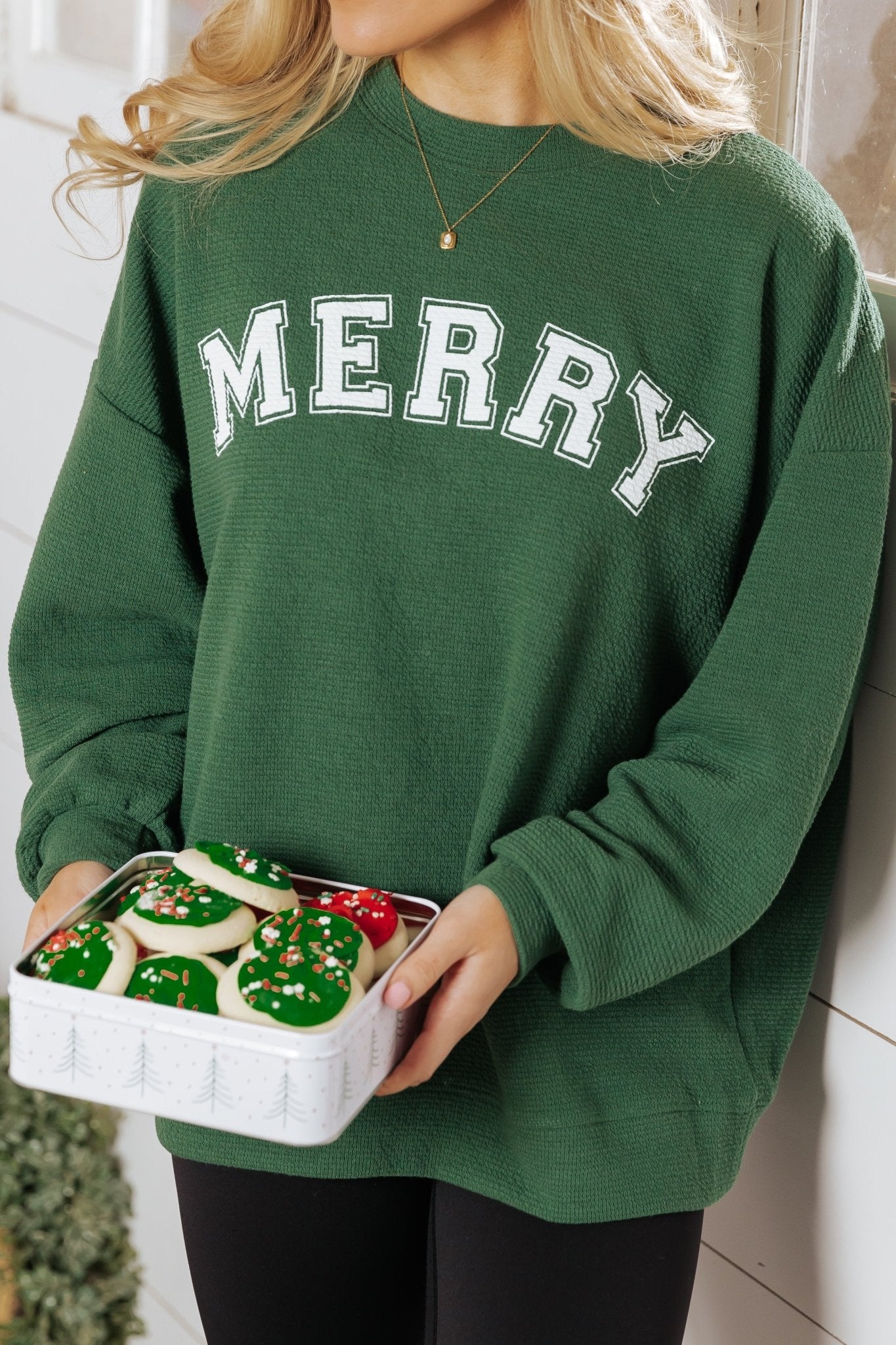 Merry Green Graphic Sweatshirt - Magnolia Boutique