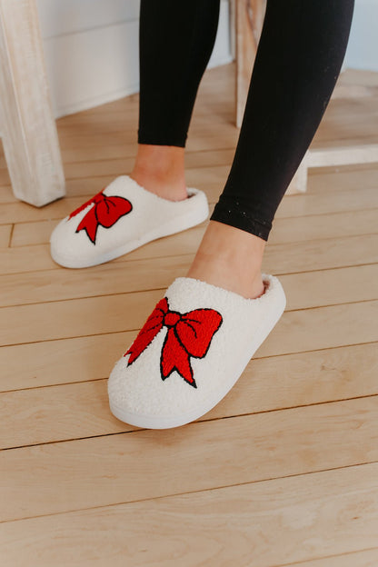 MIA Cozi Red Bow Slippers - Magnolia Boutique