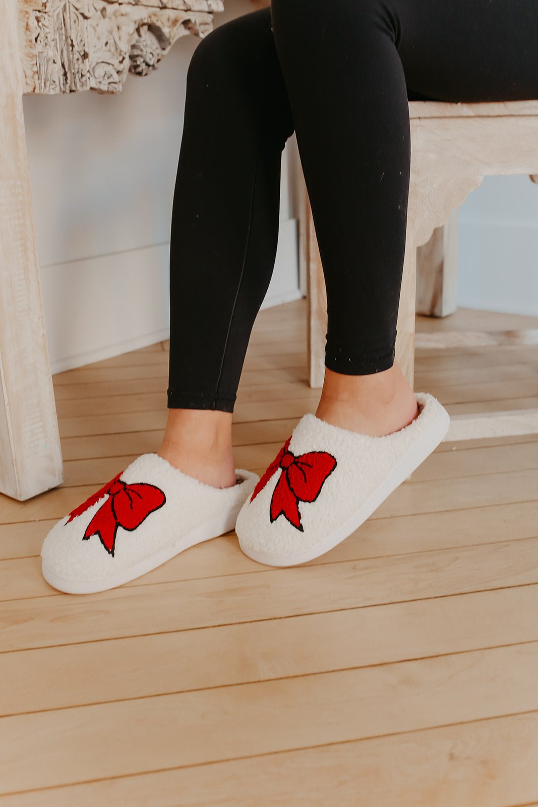 MIA Cozi Red Bow Slippers - Magnolia Boutique