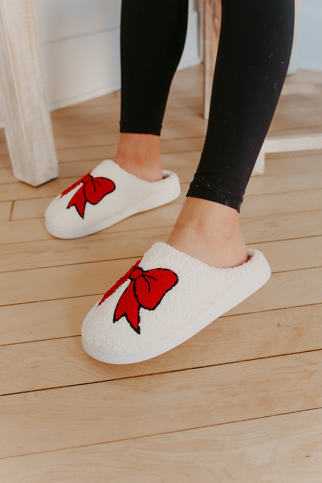 MIA Cozi Red Bow Slippers - Magnolia Boutique