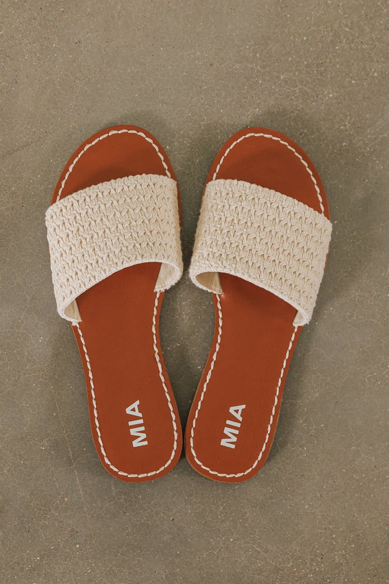 MIA Vix Bone Slide Sandals - Magnolia Boutique