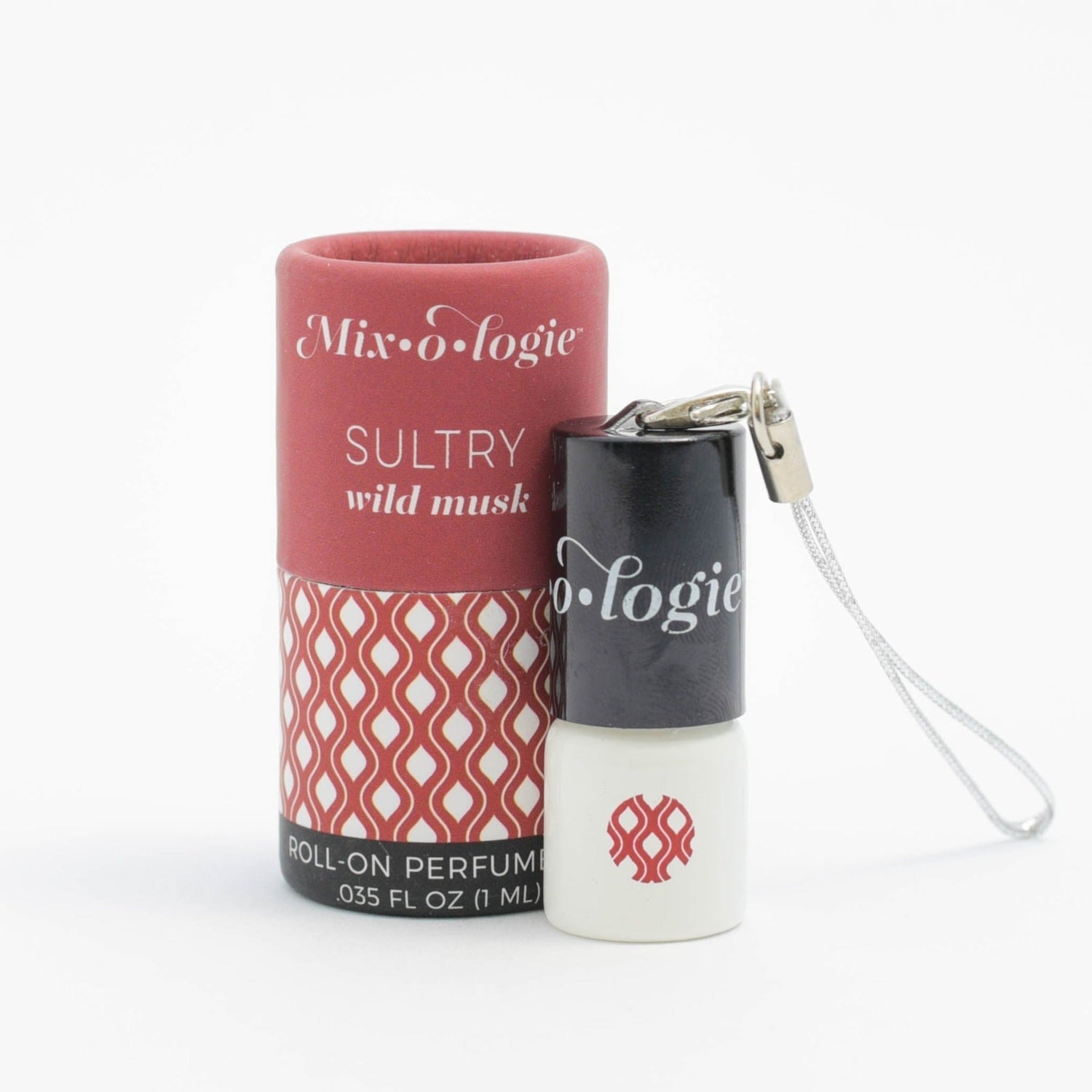 Mixologie Sultry Keychain Mini Roll-On Perfume - FINAL SALE, includes decorative tube and mini bottle for on-the-go use.