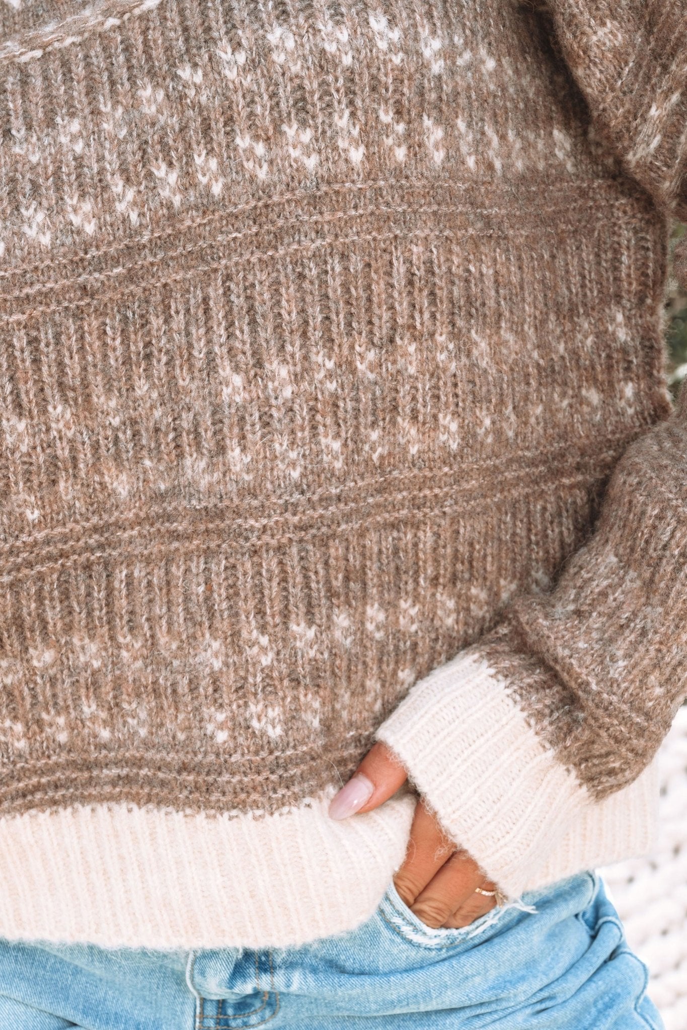 Mocha Fair Isle Pullover Sweater - Magnolia Boutique