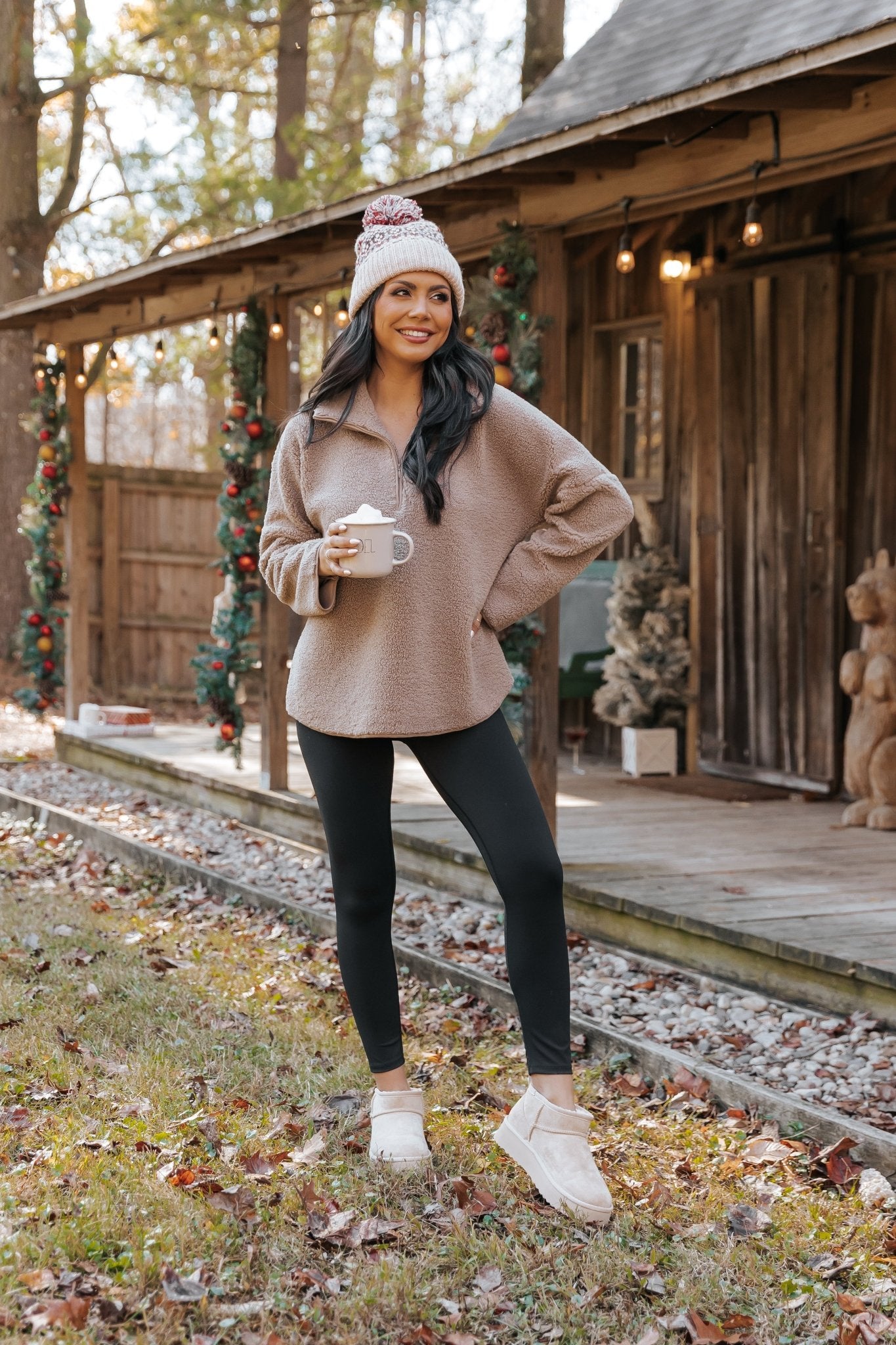 Mocha Sherpa Zip Up Jacket - Magnolia Boutique