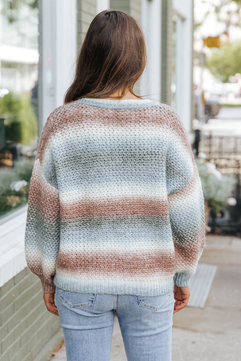 Multi Ombre Striped Sweater - Magnolia Boutique