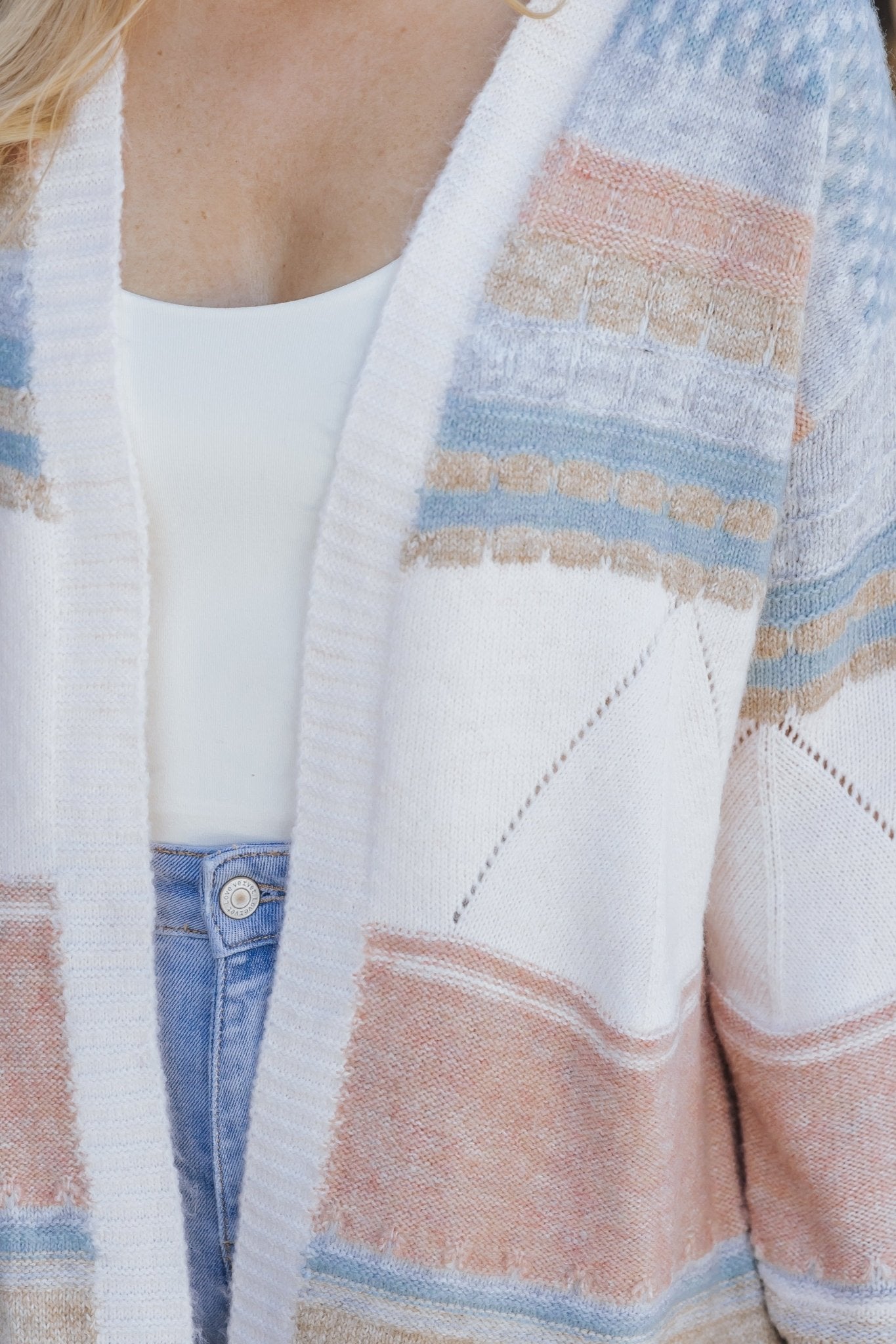 Multi Stripe Color Block Ribbed Cardigan - Magnolia Boutique