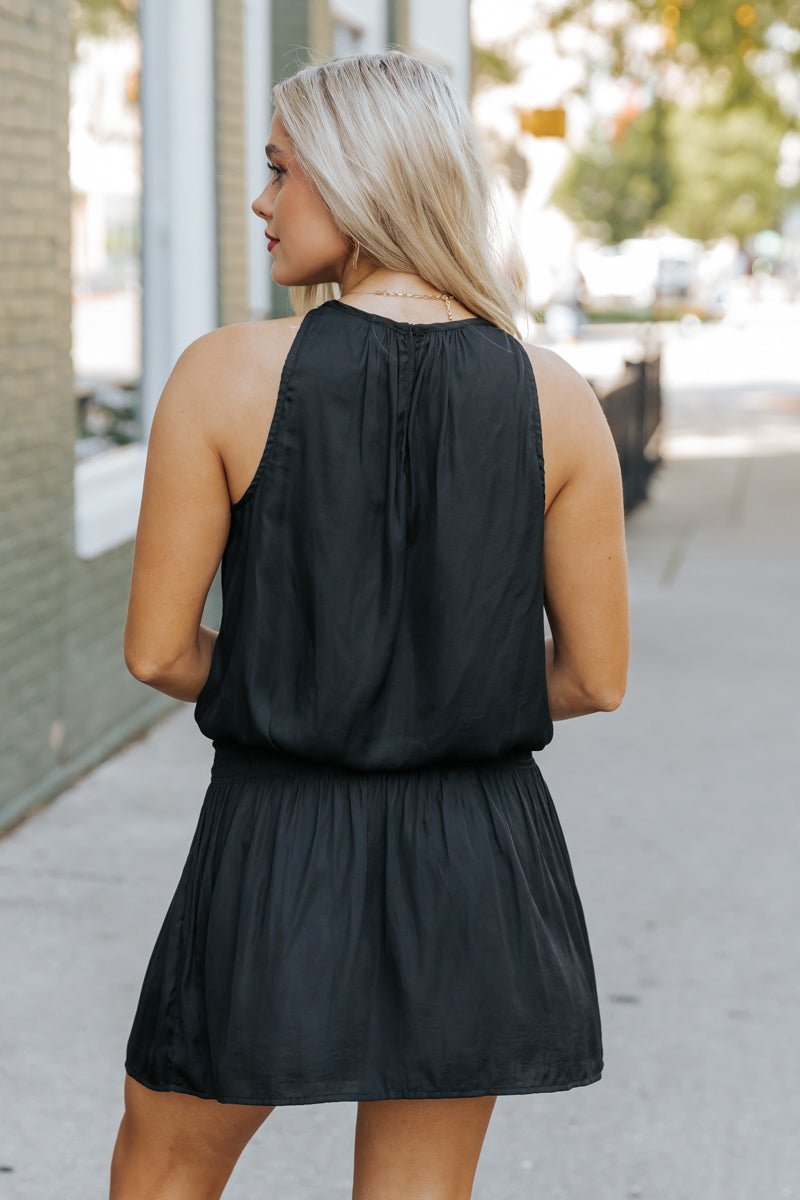 MUSE Black Smocked Mini Dress - Magnolia Boutique