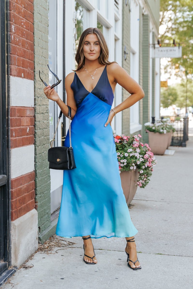 Blue dress fashion boutique