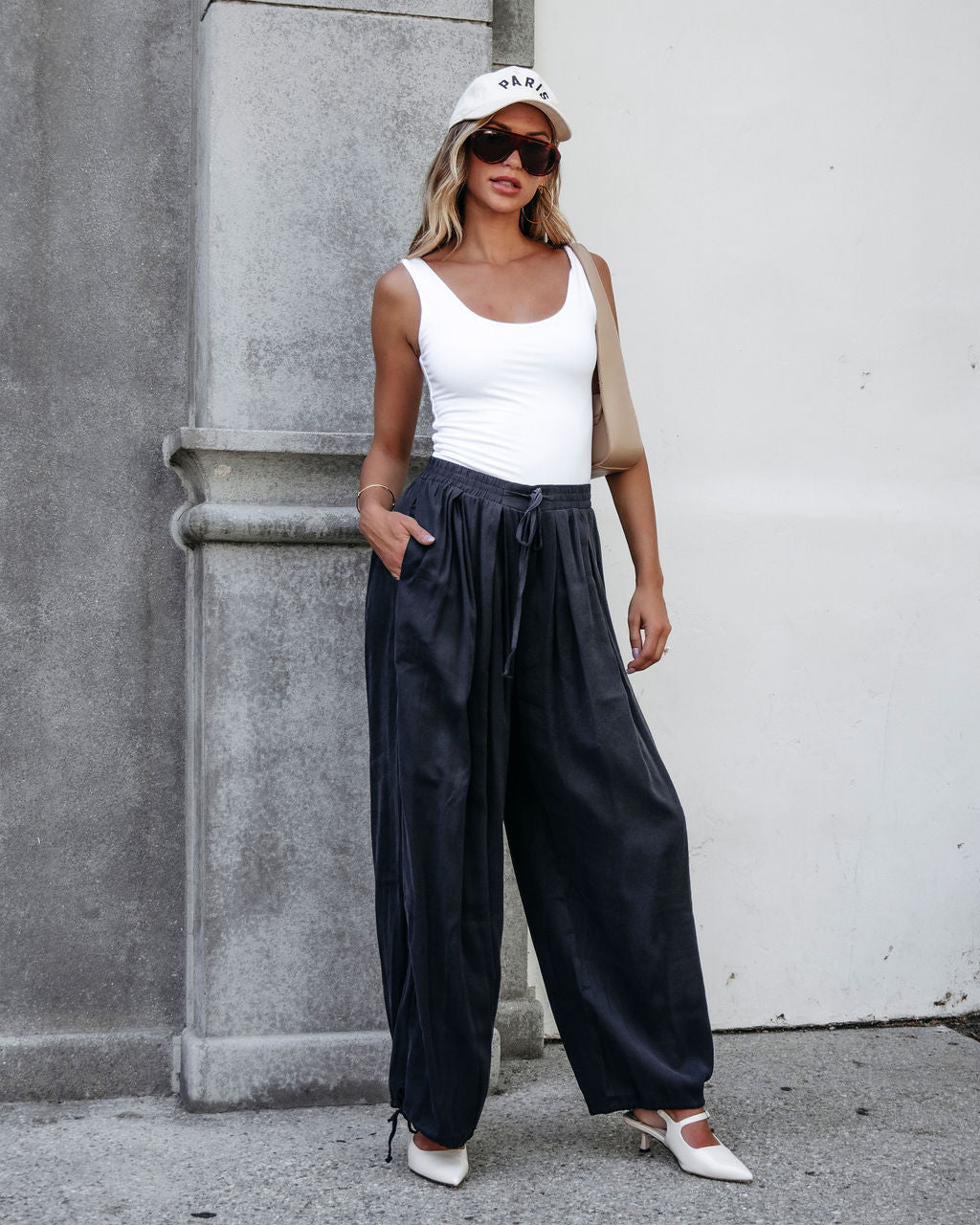 Muse By Magnolia Charcoal Parachute Pants - Magnolia Boutique