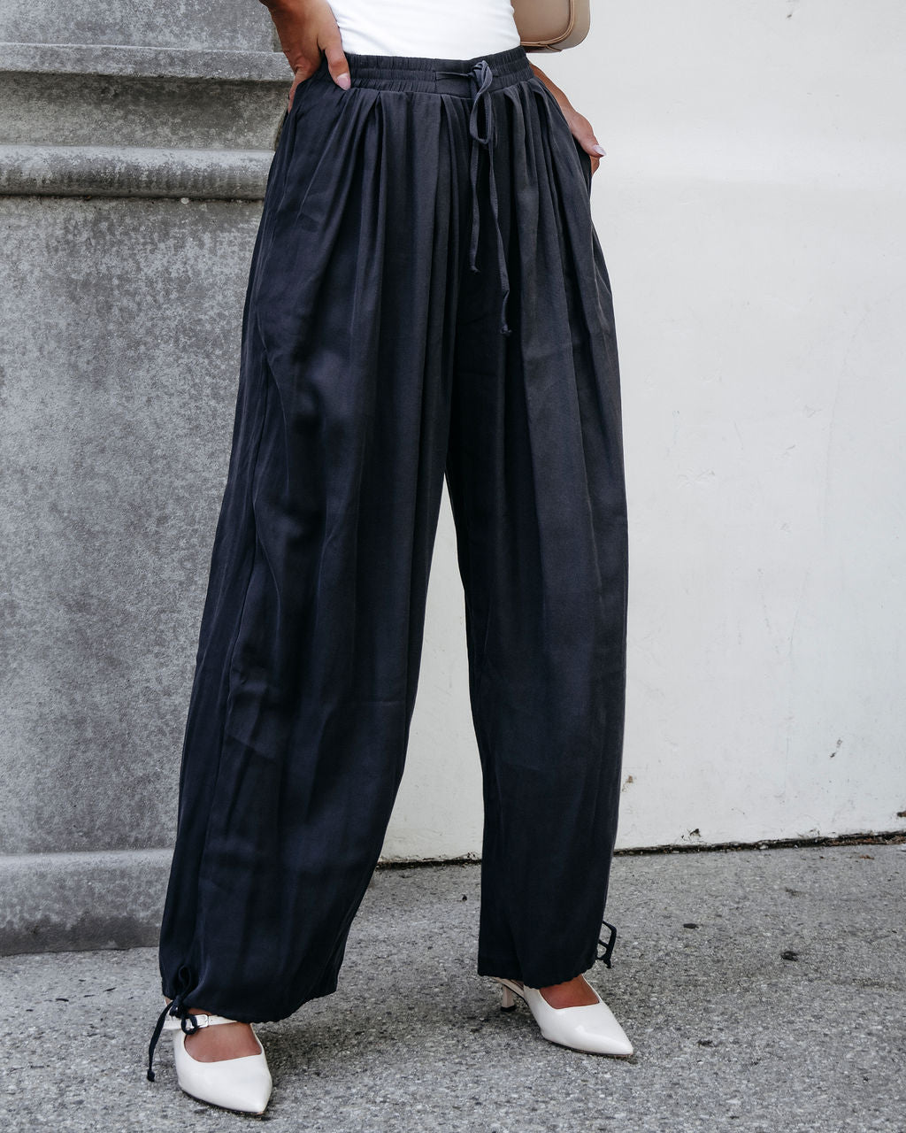 Muse By Magnolia Charcoal Parachute Pants - Magnolia Boutique