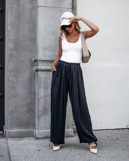 Muse By Magnolia Charcoal Parachute Pants - Magnolia Boutique