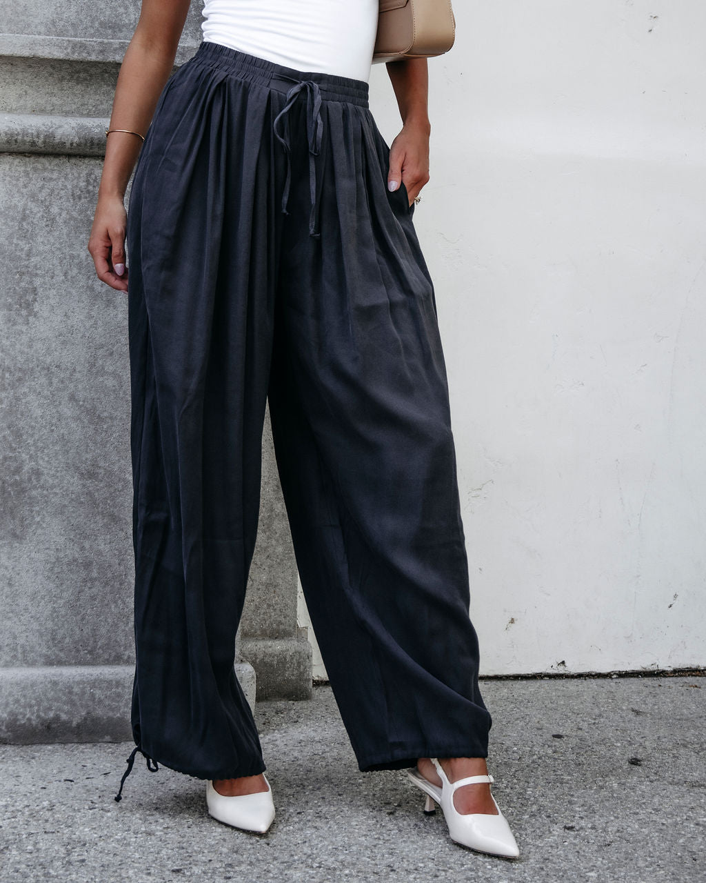 Muse By Magnolia Charcoal Parachute Pants - Magnolia Boutique