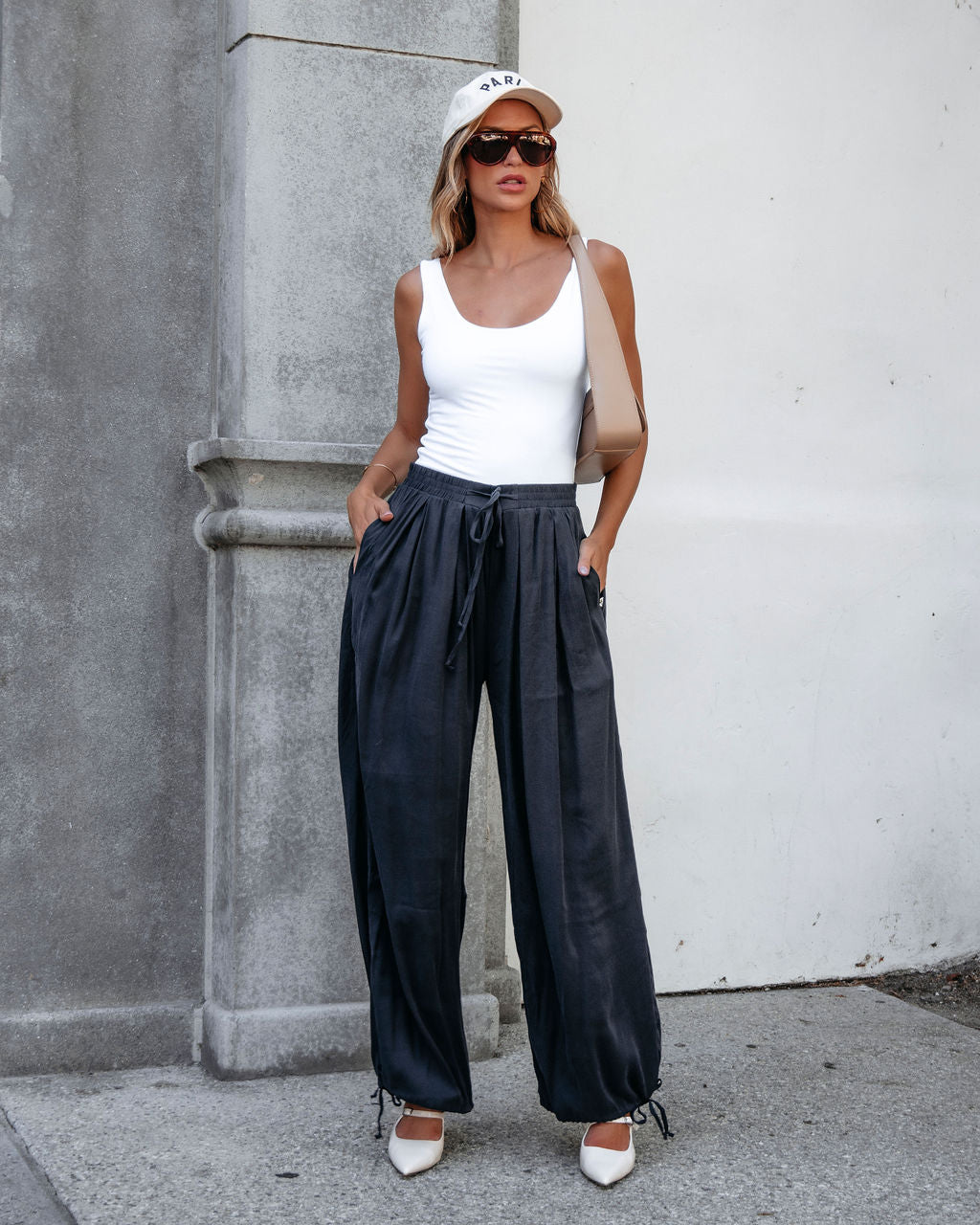 Muse By Magnolia Charcoal Parachute Pants - Magnolia Boutique