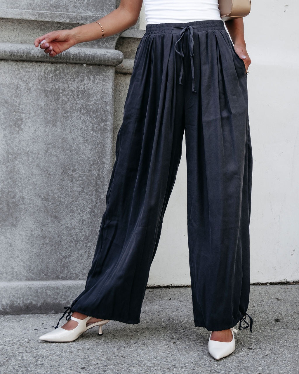 Muse By Magnolia Charcoal Parachute Pants - Magnolia Boutique