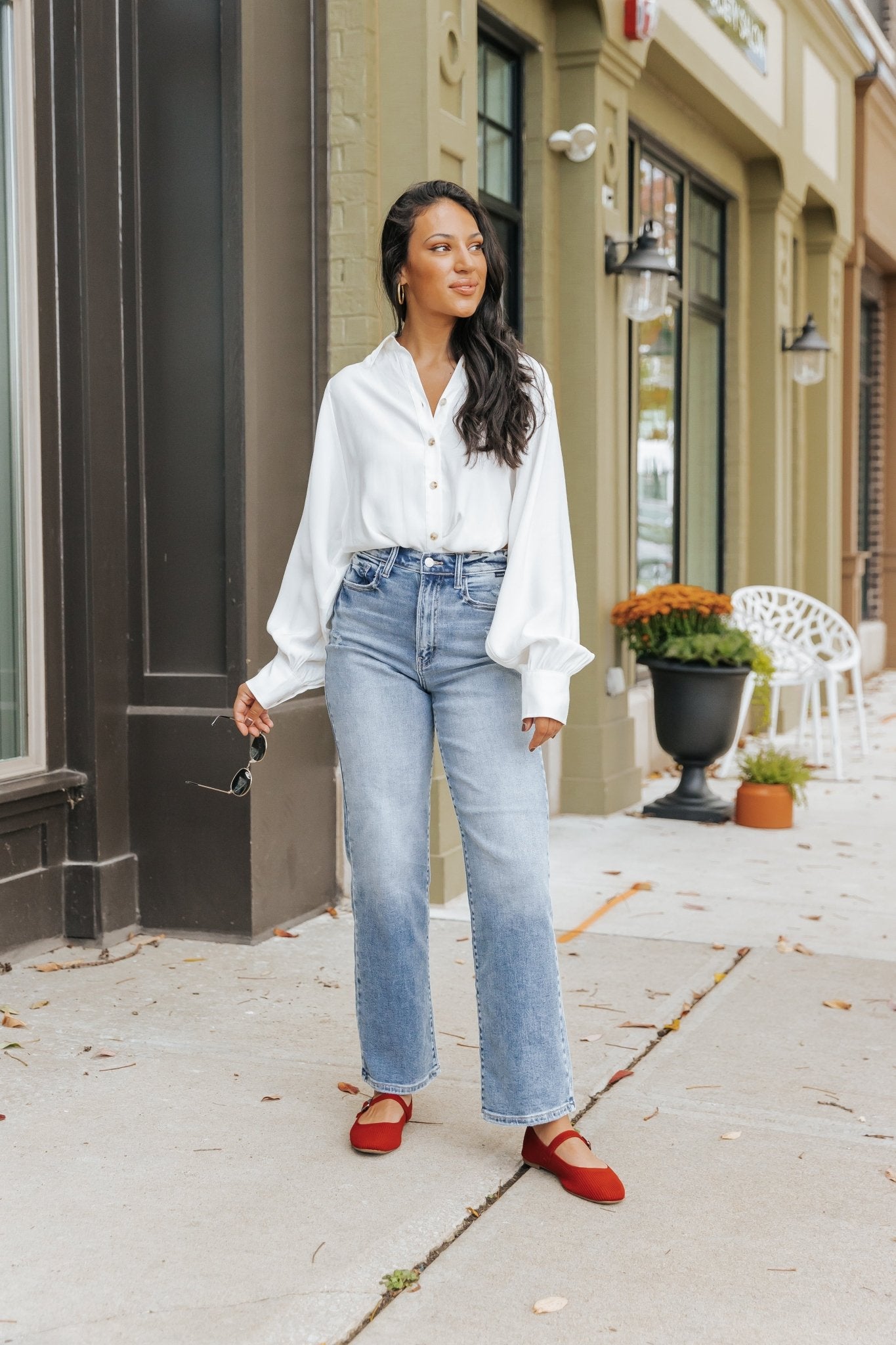 Muse By Magnolia Ivory Button Down Shirt - Magnolia Boutique