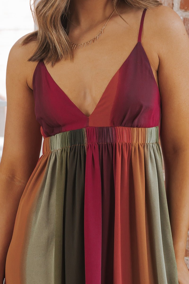 MUSE Multi Chiffon Tie-Dye Print Maxi Dress - Magnolia Boutique