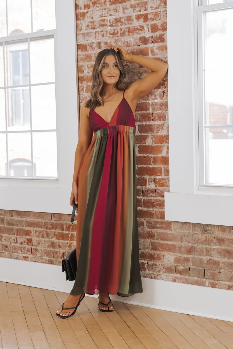 MUSE Multi Chiffon Tie-Dye Print Maxi Dress - Magnolia Boutique