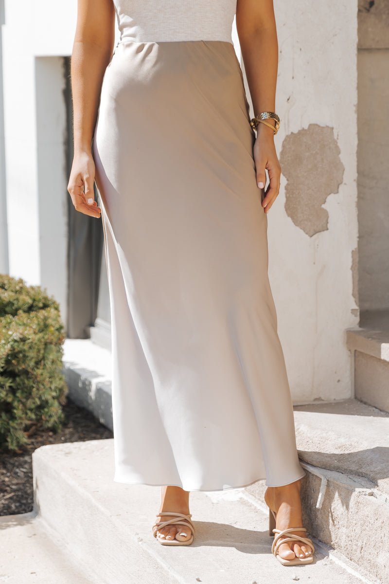 MUSE Taupe Ombre Maxi Skirt - Magnolia Boutique
