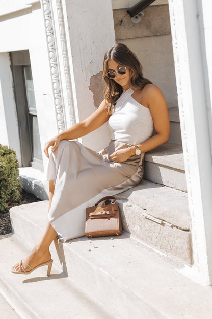 MUSE Taupe Ombre Maxi Skirt - Magnolia Boutique