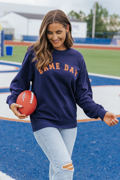 Navy Game Day Sweatshirt - Magnolia Boutique