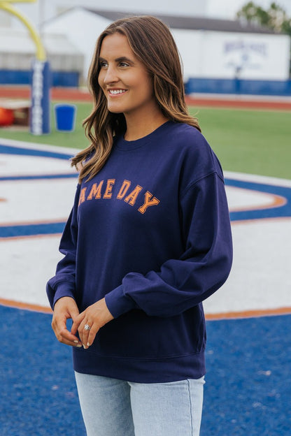 Navy Game Day Sweatshirt - Magnolia Boutique